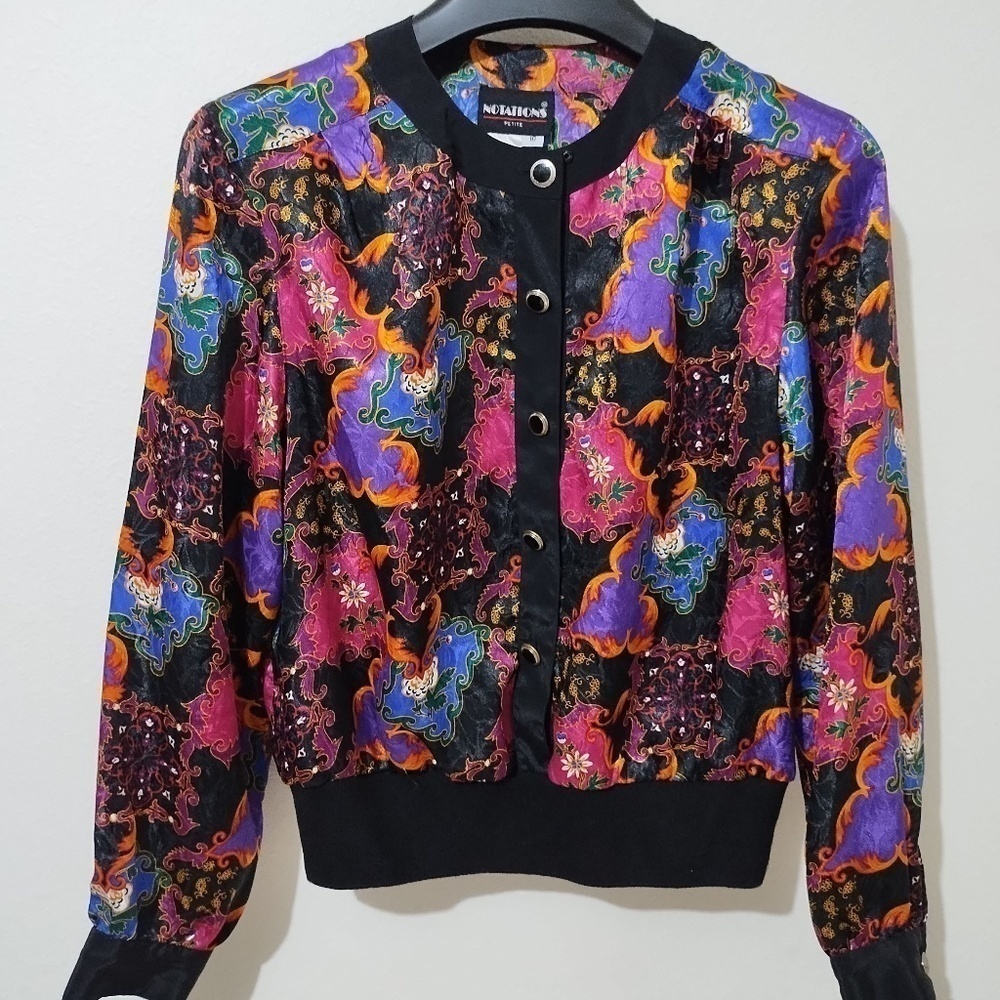 Vintage Notations Blouse Sz 10 - Picture 1 of 3